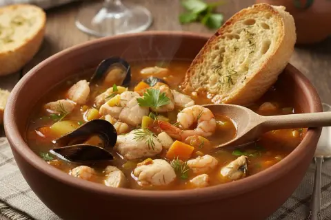 Soupe de poisson aux morceaux : bouillon riche, filets parfaits